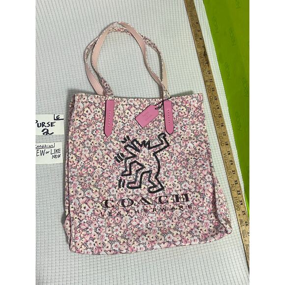 Coach 1941 X Keith Haring Dancing Man KI Floral Tote - Picture 1 of 9